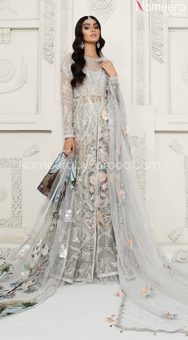 Pakistani Maxi Dress for Wedding with Embroidery #BR124