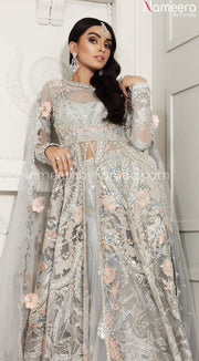 Pakistani Maxi Dress for Wedding with Embroidery #BR124