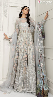 Pakistani Maxi Dress for Wedding with Embroidery #BR124