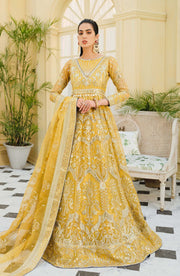 Pakistani Maxi Dress in Bright Yellow Shade
