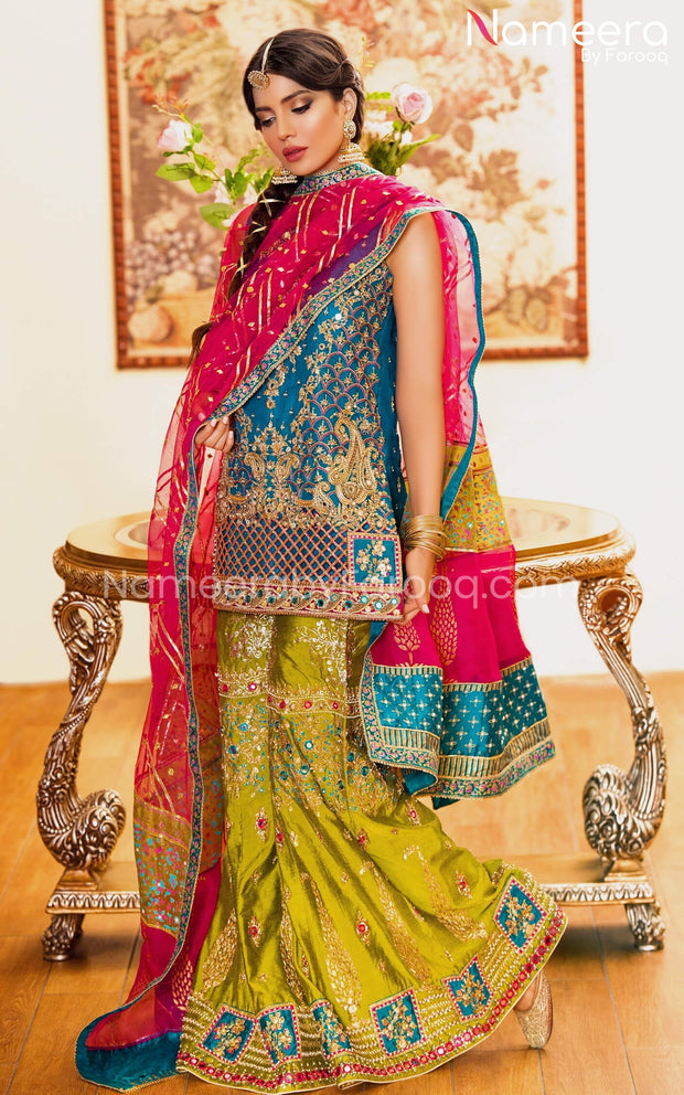 Beautiful pakistani hotsell mehndi dresses