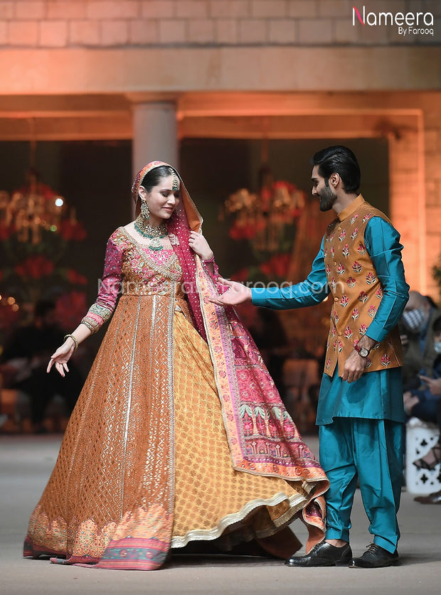 New & Stylish Mehndi Dresses For Pakistani Brides 2023