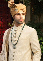 Pakistani Men Sherwani Shawl Style 