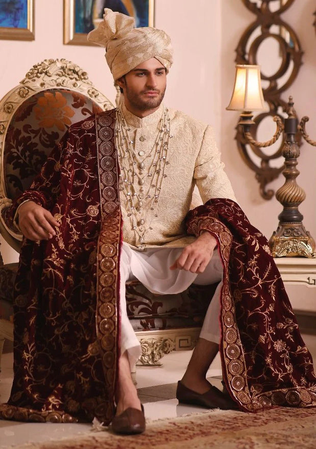Pakistani Traditional Bridal Groom Package 1 Nameera by Farooq