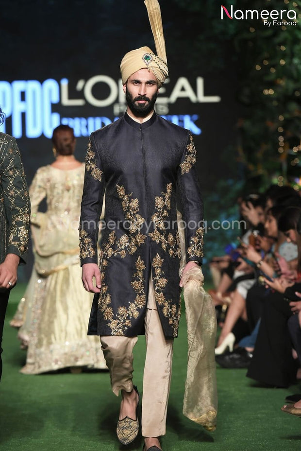 Pakistani Men's Sherwani for Wedding Online 2021 Overall Look