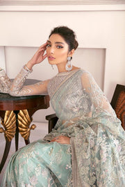 Pakistani Mint Green Dress with Embroidered Work]