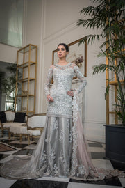 Pakistani Net Bridal Lehnga Outfit 