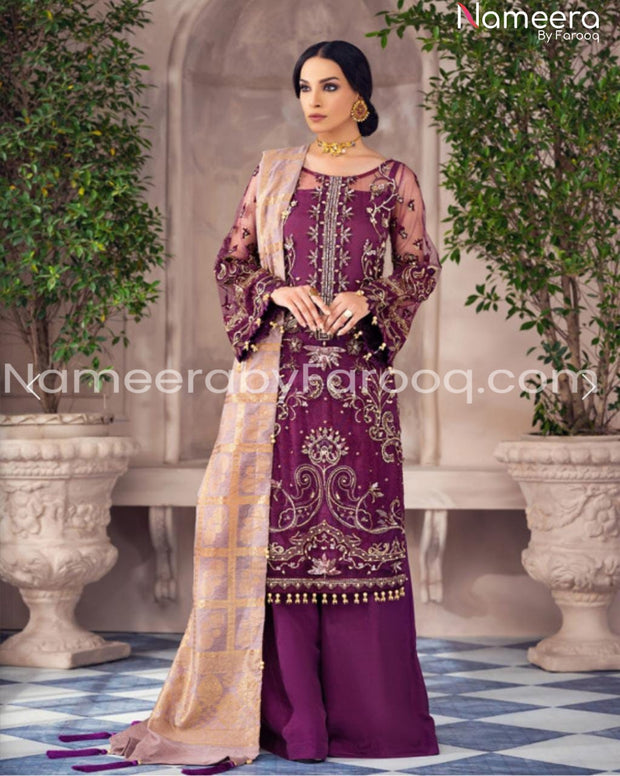 Pakistani Net Embroidered Party Dress