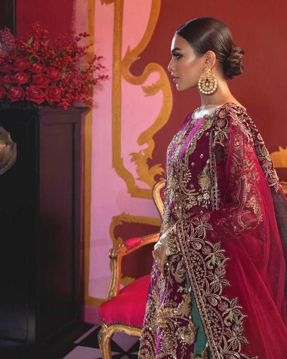 Pakistani Net Shirt with Palazzo Dress Online Latest
