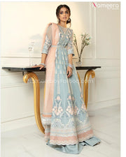 Pakistani New Frock Design for Wedding Party  with Net Dupatta