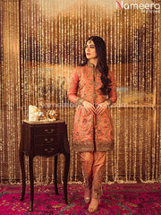 Pakistani Dress for Wedding Party Female Raw silk Jacket