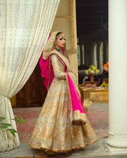Pakistani Off White Pishwas Frock with Sharara Dress Online