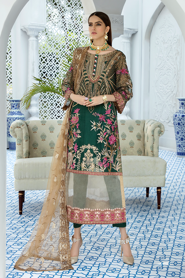 Pakistani Party Dress Silk Chiffon Party Outfit