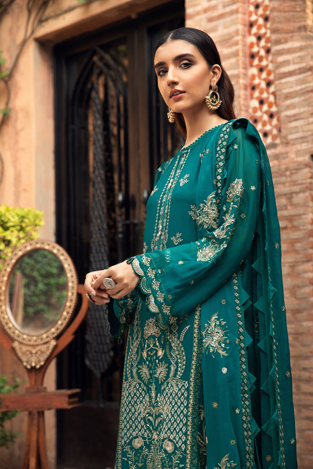 Embroidered Salwar Kameez in Teal Shade Designer Online 2021 – Nameera ...