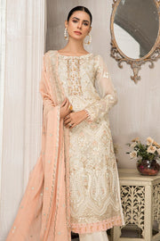 Pakistani Party Dress in Ethereal White Shade Online