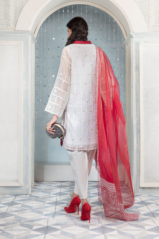Pakistani Party Dress in Tulip Pants with Kurti Style Online
