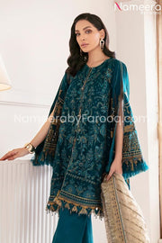 Dark sea green dress party wear