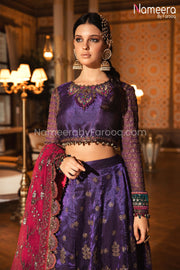 Pakistani Party Wear Lehenga Choli for Girls Close Up