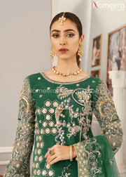 Pakistani Party Wear Lehenga with Embroidery Neckline Work