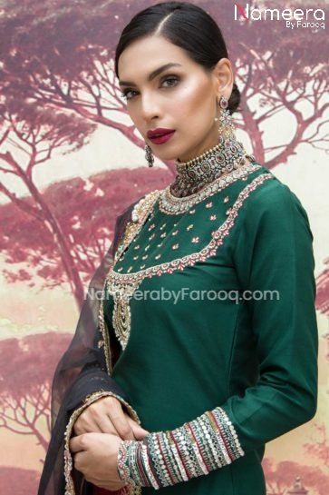 Pakistani Party Wear Long kameez Salwar Dupatta