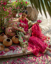 Pakistani Party Wear Organza Long Salwar Suit 