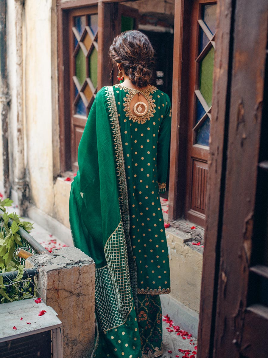 Pakistani Party Wear Organza Salwar Kameez Designs Dress