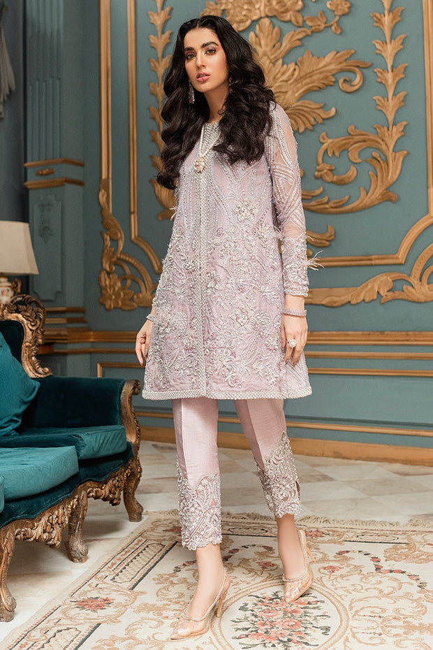 Pakistani Party Wear in Soft Lavender Shade