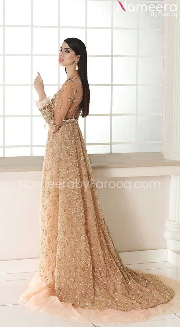 Pakistani Peach Bridal Dresses