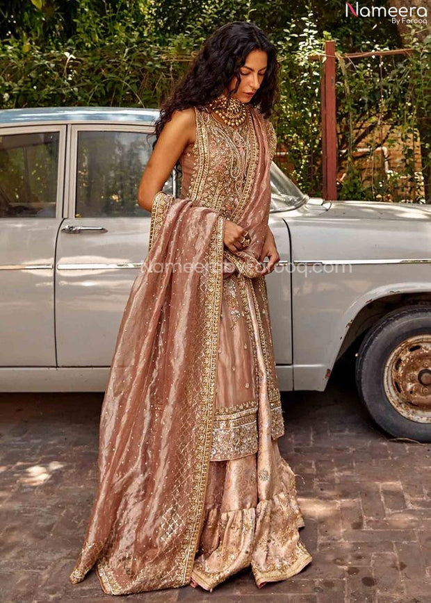 Pakistani Pink Bridal Lehenga Design for Wedding #BN1005