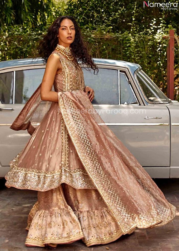 Pakistani Pink Bridal Lehenga Design for Wedding #BN1005