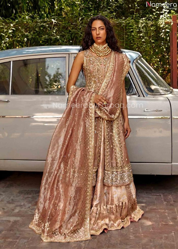Pakistani Pink Bridal Lehenga Design for Wedding #BN1005