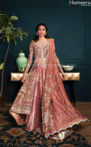 Pakistani Pink Bridal Lehenga for Wedding Wear