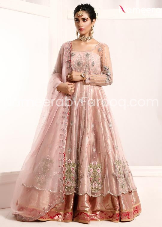Pakistani Pink Lehenga Choli Wedding Party Dress 