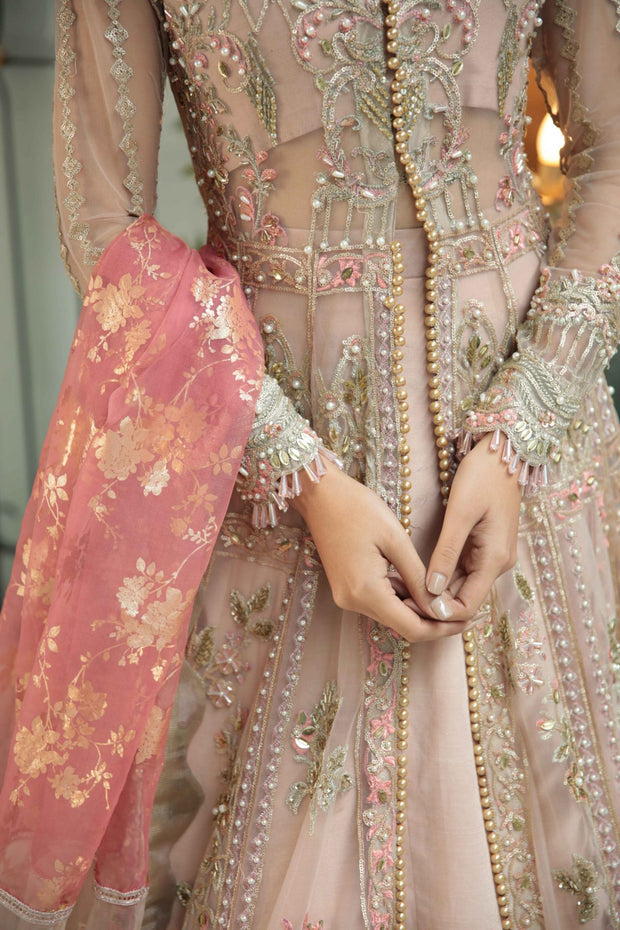 Pakistani Pishwas Dress in Frock Style for Wedding Online