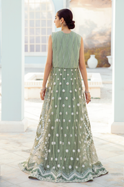 Pakistani Pishwas Dress in Mint Green Shade Designer