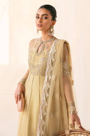 Pakistani Pishwas Dress in Olive Green Color