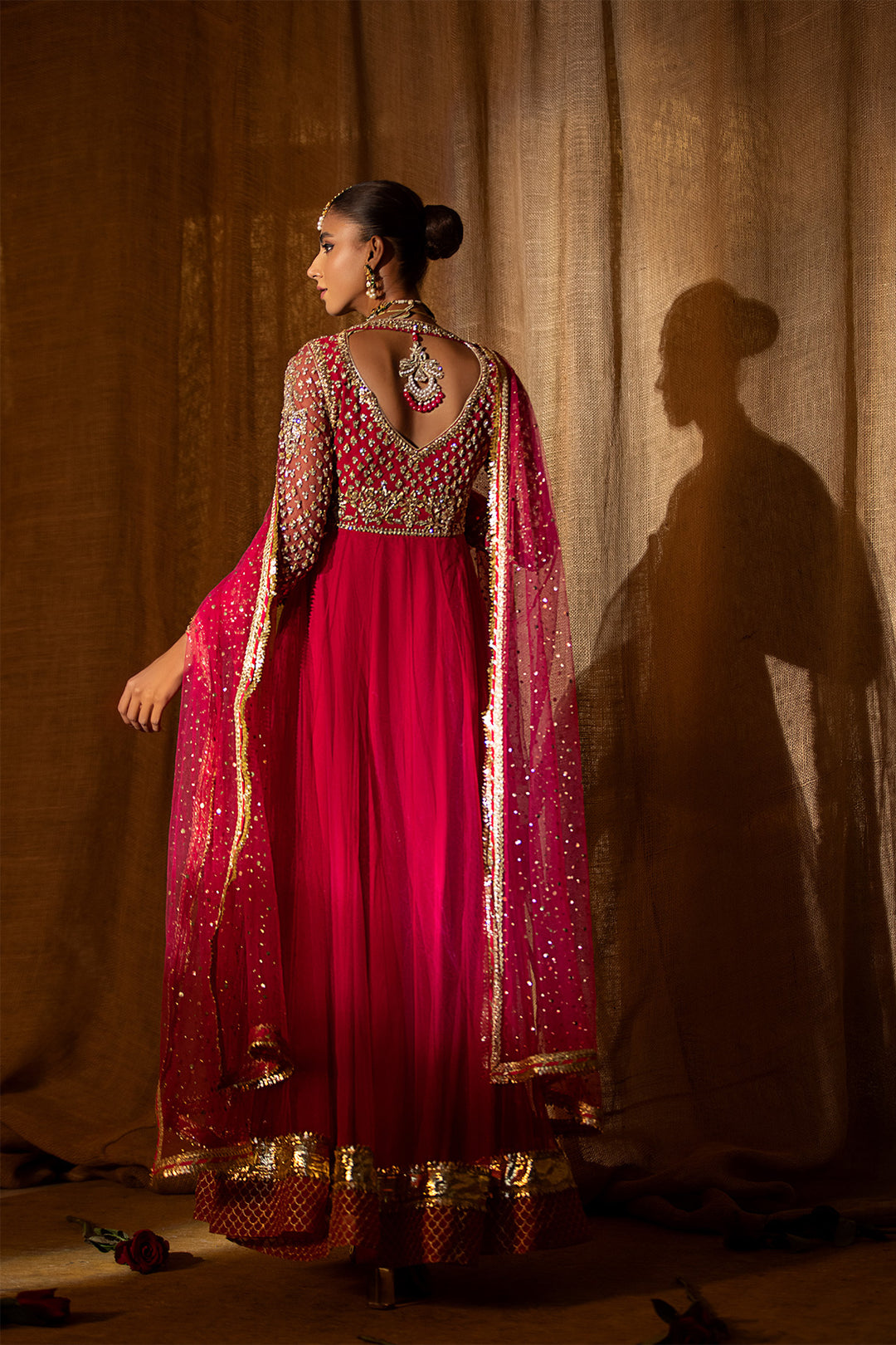 Pakistani Pishwas Frock with Churidar and Dupatta Dress Online