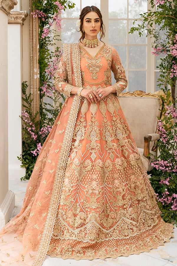 Pakistani Pishwas with Lehenga Dress for Bride