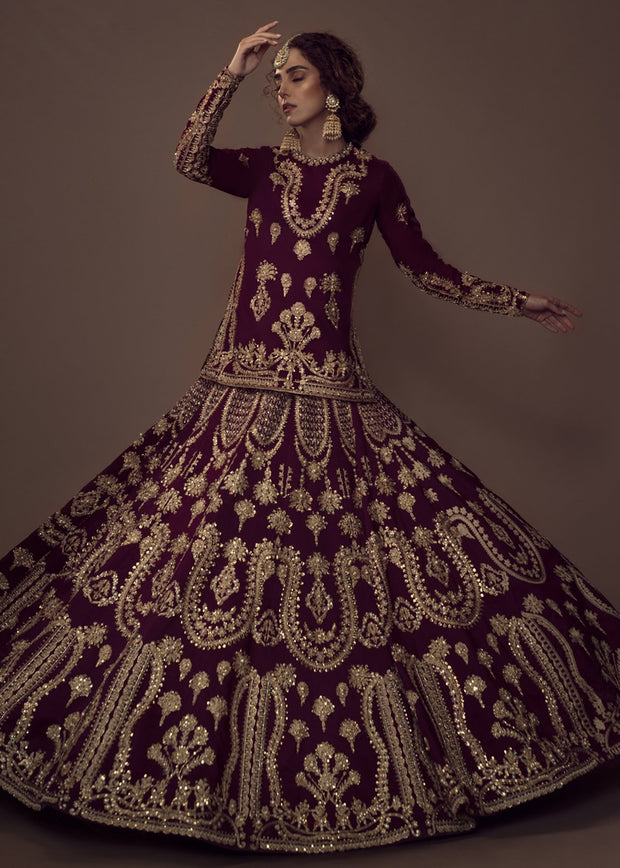 Pakistani Pure Raw Silk Bridal Outfit for Wedding