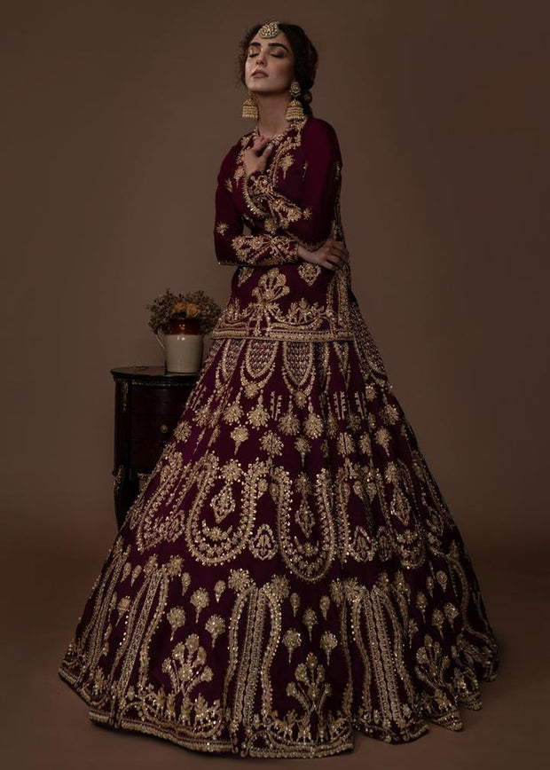 Pakistani Pure Raw Silk Bridal Outfit for Wedding