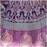 Pakistani Purple Lehenga with Choli and Dupatta Dress Online