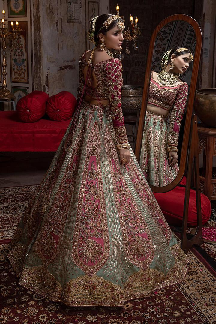 Pakistani Raw Silk Bridal Lehenga Choli 2022