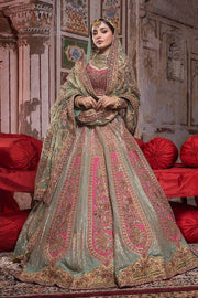 Pakistani Raw Silk Bridal Lehenga Choli