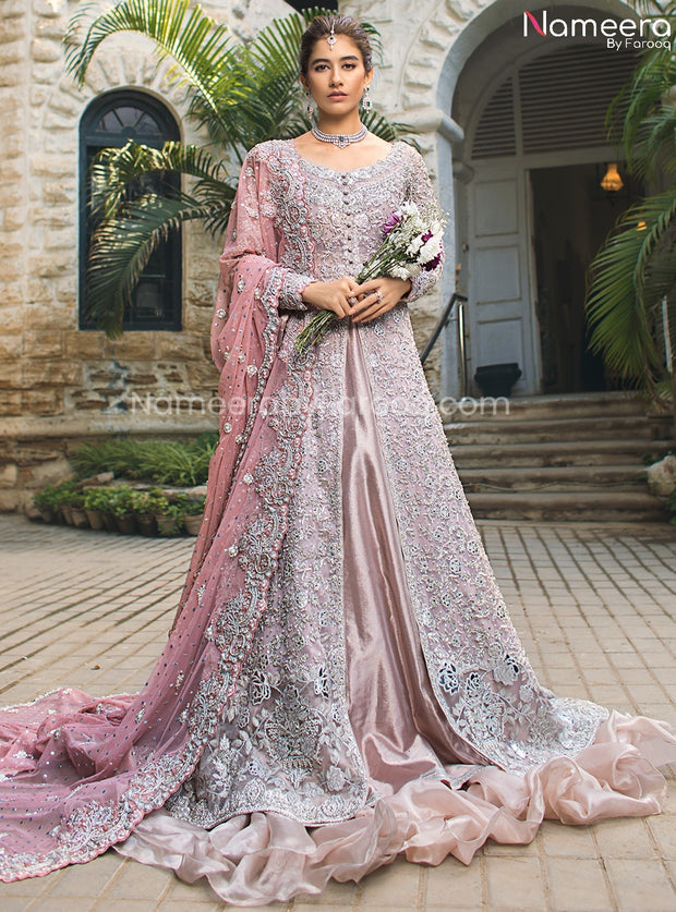 Pakistani Raw Silk Lehenga Dress for Bride 2021