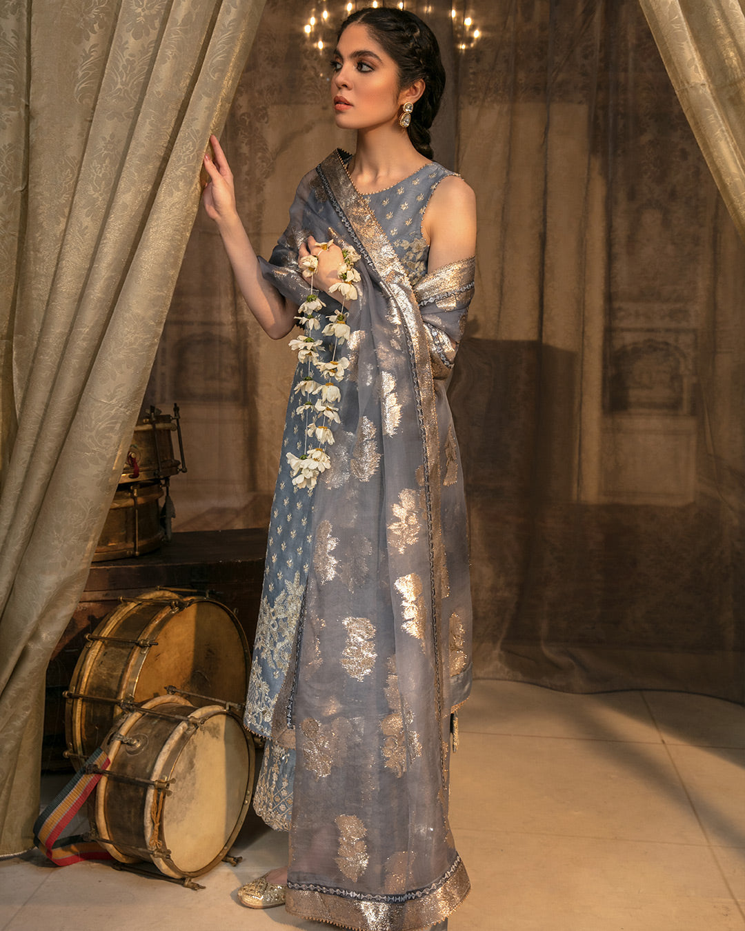 Pakistani Raw Silk Salwar Kameez Dress