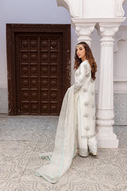 Pakistani Raw Silk White Salwar Kameez Dupatta