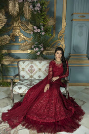 Pakistani Red Dress in Traditional Pishwas Style