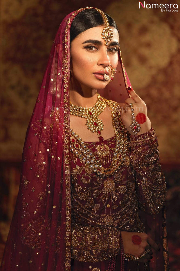 Pakistani Red Lehenga Choli for Wedding Wear 2022