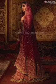 Pakistani Red Lehenga Dress for Wedding Wear 2022