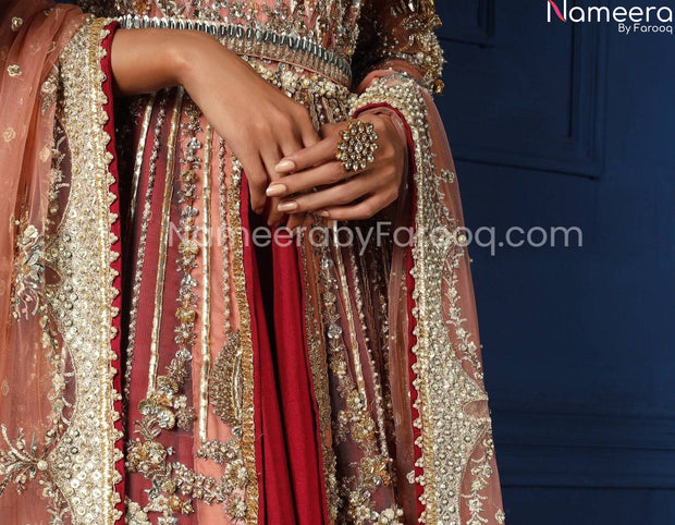 pakistani red lehenga